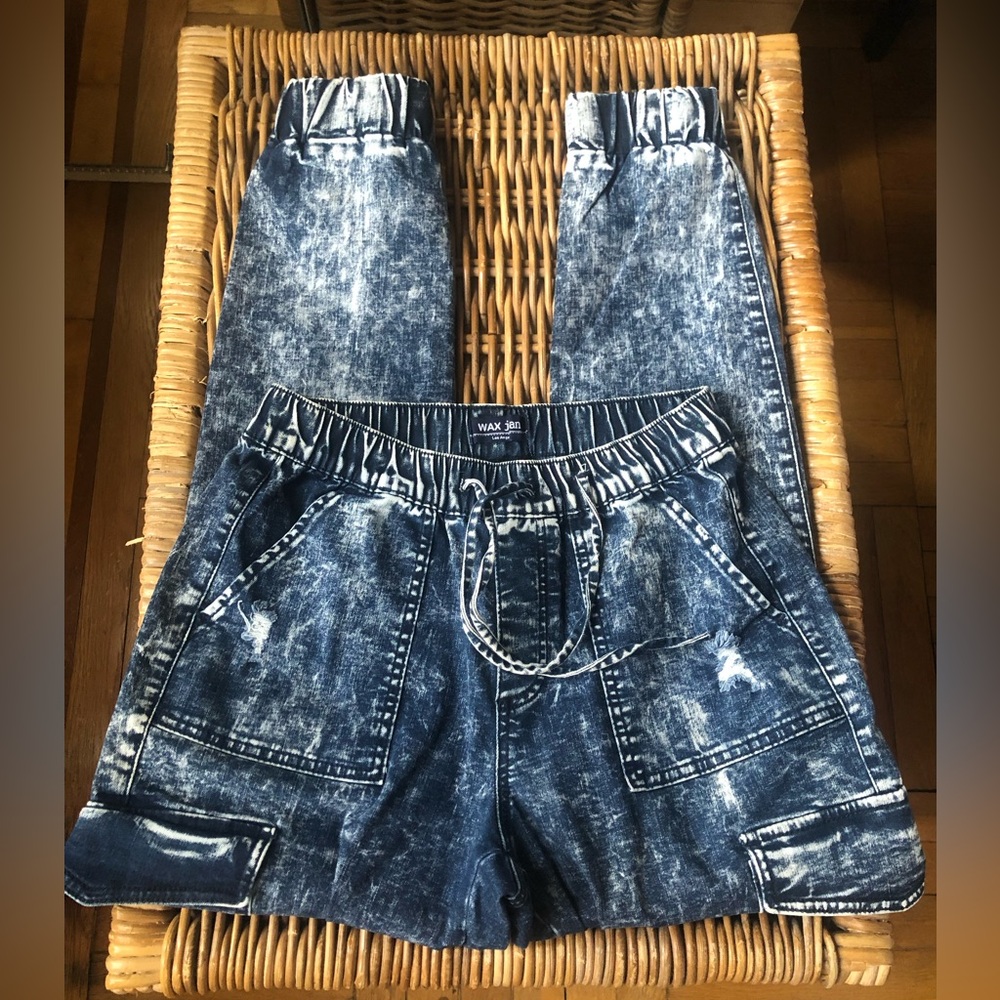 WAX JEAN CARGO DENIM JOGGERS 💙